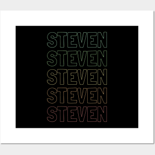 Steven Name Pattern Posters and Art